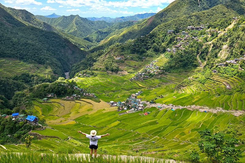 Randonnée dans les rizières en terrasse de Banaue - Province d'Ifugao - Philippines