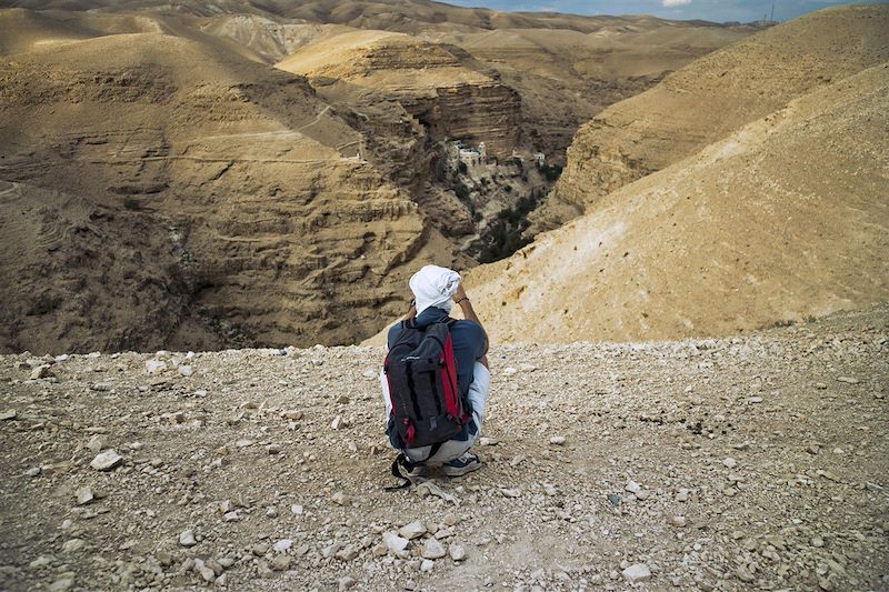 Randonnée près du Monastère de Saint Georges - Wadi Qelt - Désert de Judée -  Palestine