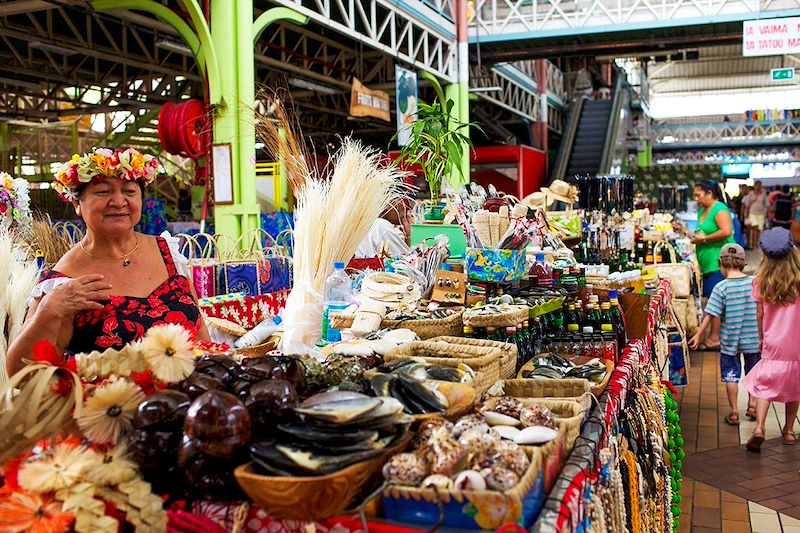 Marché de Papeete - Tahiti - Îles de la Société - Polynésie Française