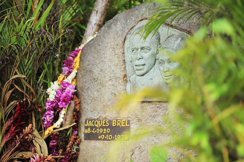 Tombe de Jacques Brel à Hiva Oa - Archipel des Marquises - Polynésie française