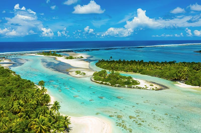 Vue aérienne de Rangiroa - Polynésie