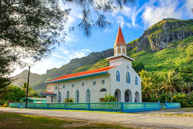 Église à Raivavae - Archipel des Australes - Polynésie française