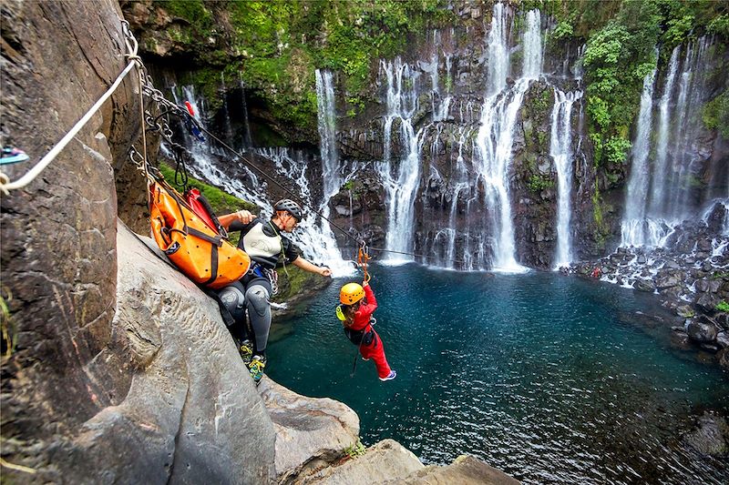 Canyoning à la cascade Langevin - Île de la Réunion