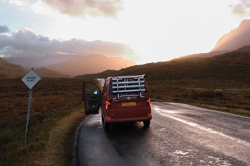 Road trip en van en Écosse