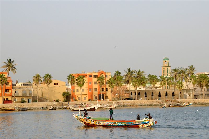 Pirogue sur le fleuve Sénégal - Saint Louis - Département de Saint-Louis - Région de Saint-Louis - Sénégal 