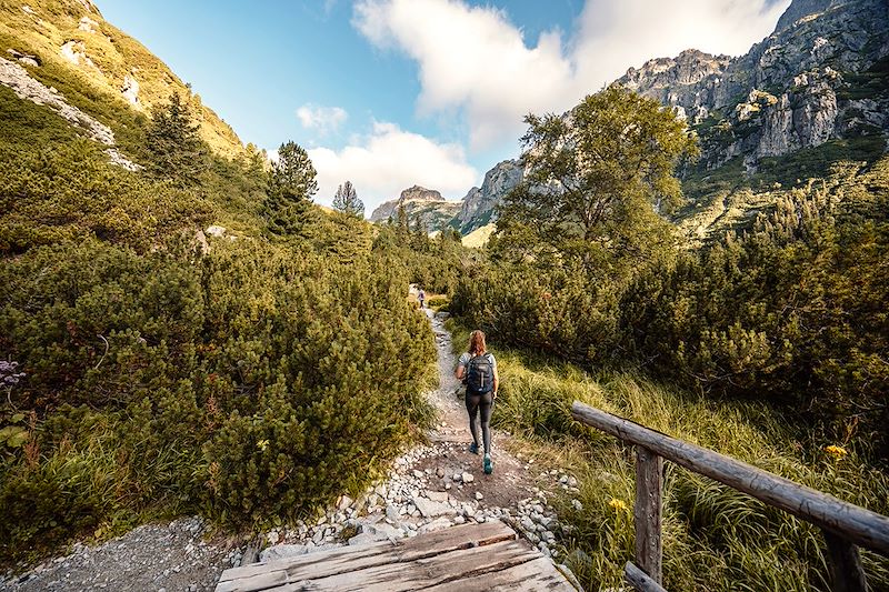 Randonneuse dans la vallée de Studena Dolina - Slovaquie