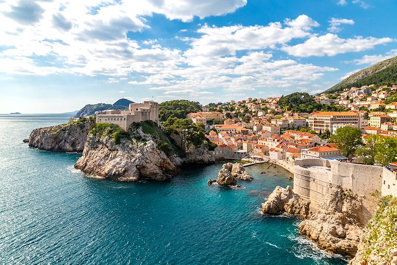Vue du fort Lovrijenac à Dubrovnik - Comitat de Dubrovnik-Neretva - Croatie