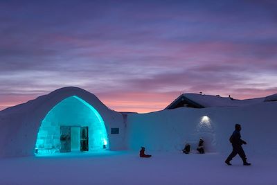 voyage Hôtel de glace et aurores boréales 