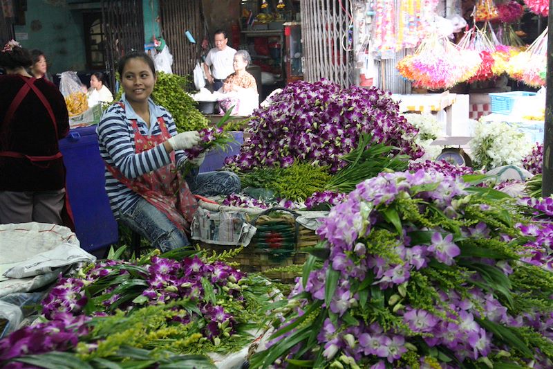 Marché de Pak Khlong Talat - Bangkok - Thaïlande