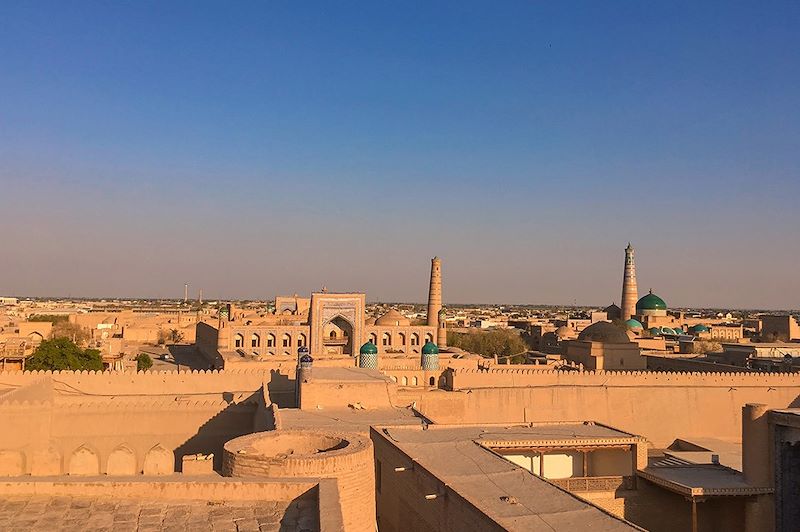 Coucher de soleil sur la ville de Khiva - Ouzbékistan