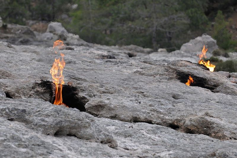 Flammes de Chimère au Mont Chimère - Turquie