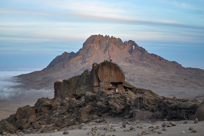 Le mont Mawenzi depuis Kibo Huts - Kilimandjaro - Tanzanie