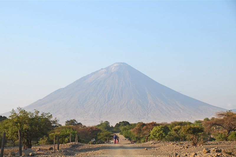 Ol Doinyo Lengaï vu du lac Natron - Tanzanie