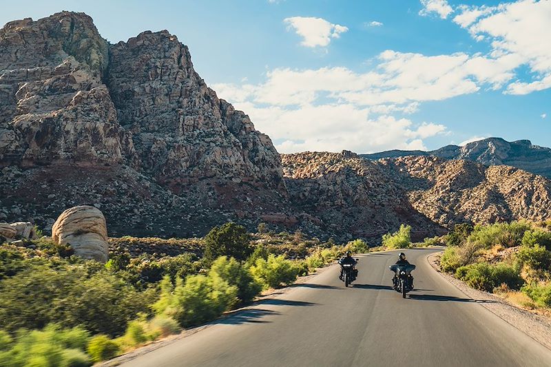 Motocyclistes en direction de Las Vegas - Nevada - États-Unis