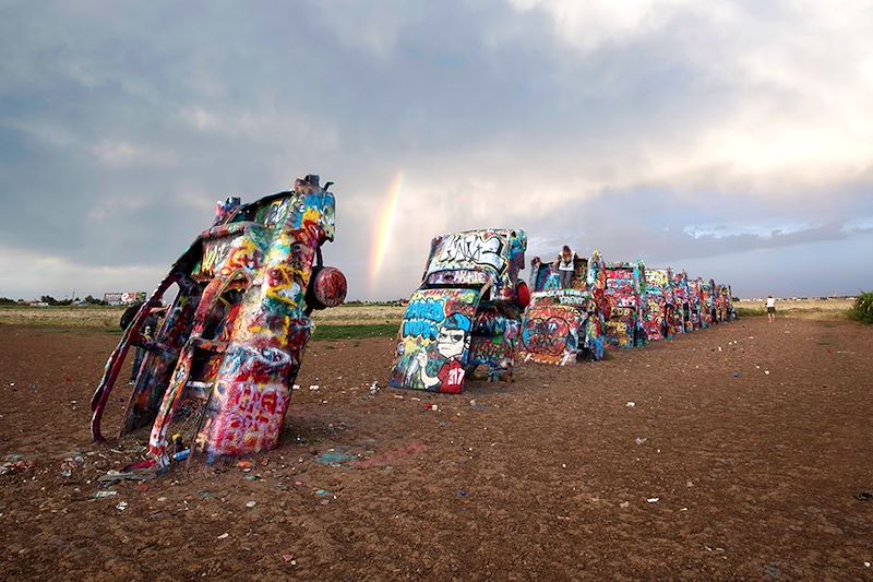 Cadillac Ranch à Amarillo - Texas - États-Unis