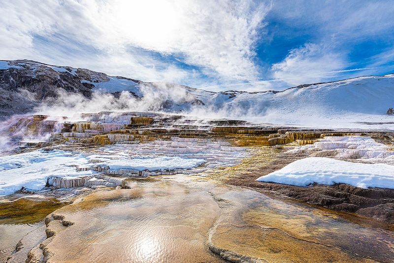 Mammoth Hot Springs - Parc national de Yellowstone - États-Unis