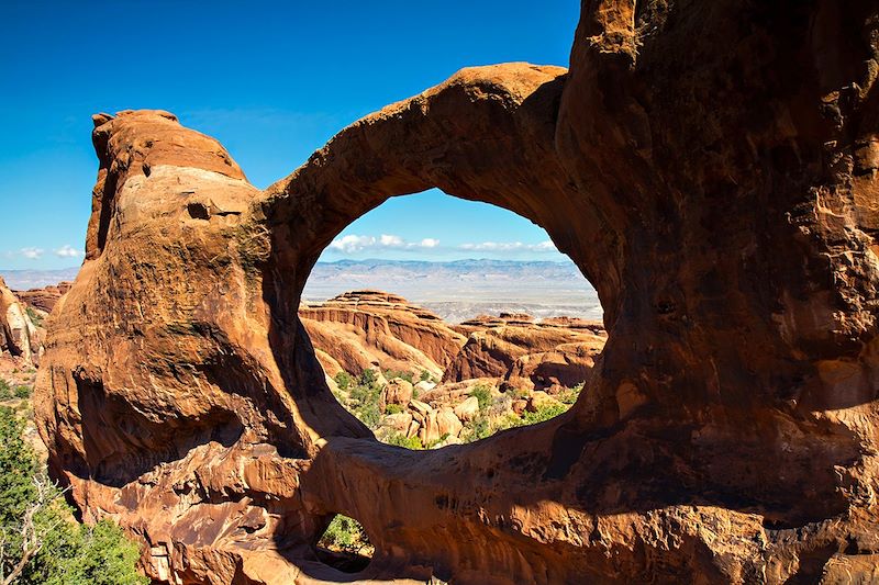 Double O Arch dans le parc national des Arches - Utah - États-Unis