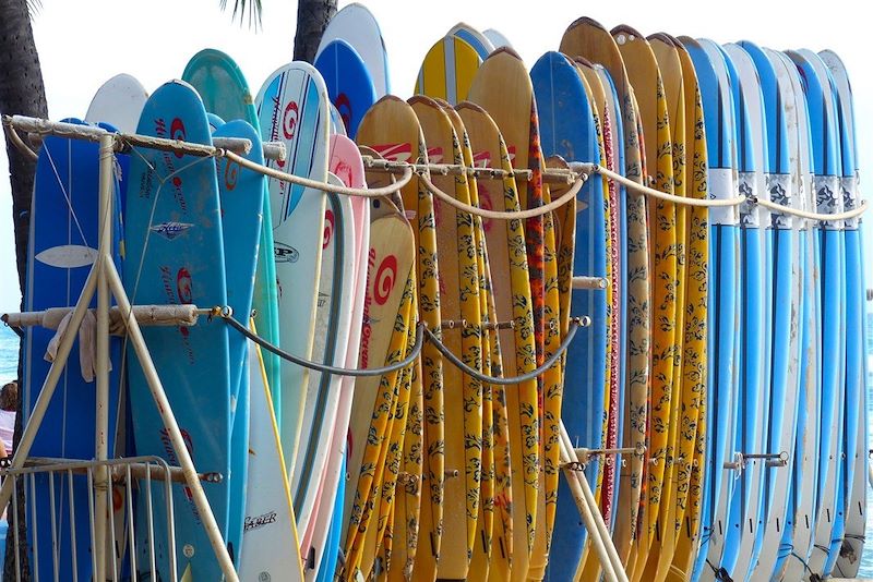 Plage de Waikiki - Oahu - Hawaï - Etats-Unis