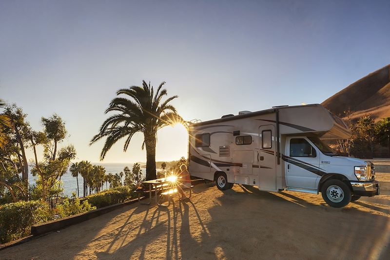 En camping car à Malibu - Californie - Etats-Unis
