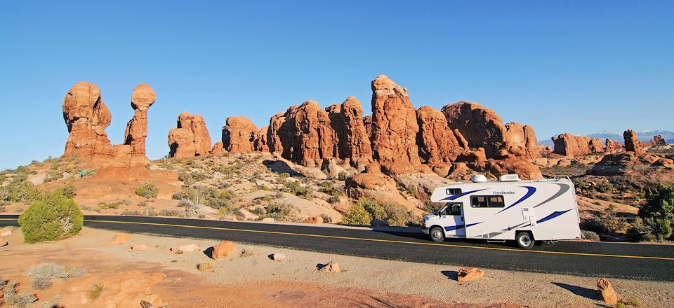 Road Trip aux USA en camping car, depuis Las Vegas via les parcs de Zion, Bryce, Arches, Monument Valley & Grand Canyon