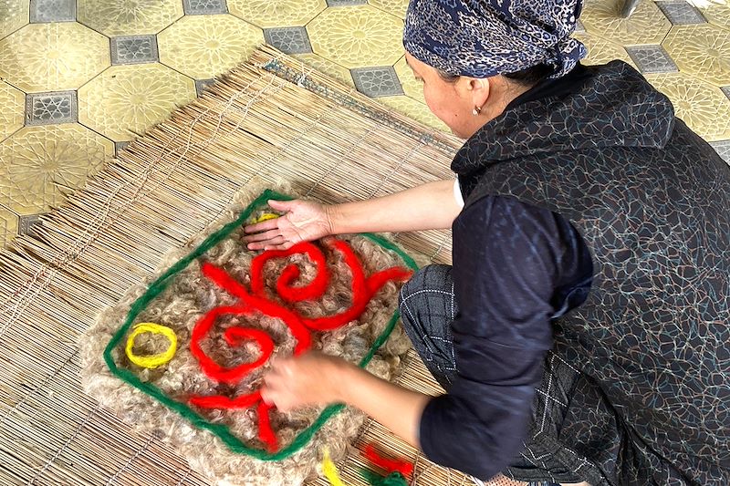 Ala kiyiz (décorations en feutre) - Kirghizistan