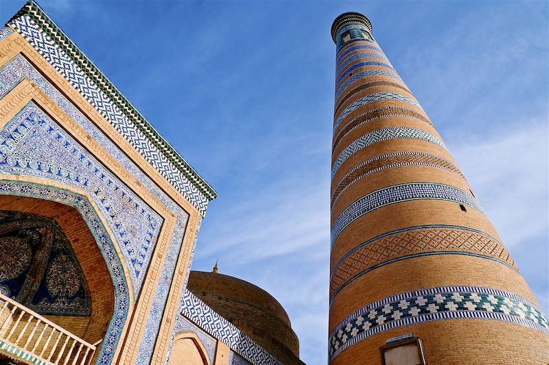 Minaret de la médersa Islam Khodja - Khiva - Ouzbékistan