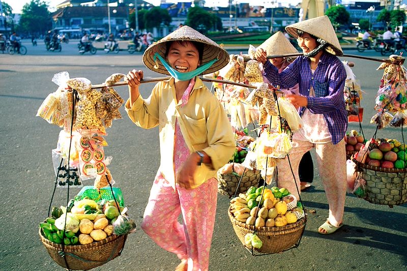 Vendeuses de rue à Ho Chi Minh City - Vietnam