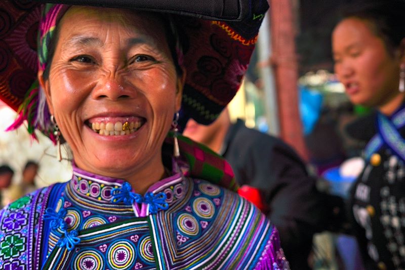 Portrait au marché Hmong de Si Ma Cai - Vietnam