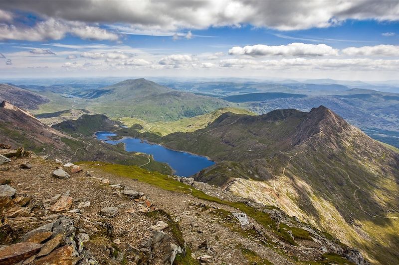 Vue du sommet du Mont Snowdon - Snowdonia - Pays de Galles