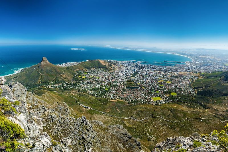 Vue sur la baie du Cap depuis la Montagne de la Table - Afrique du Sud