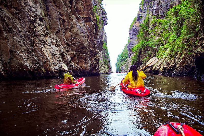 Kayakistes dans le Parc national de Tsitsikamma - Afrique du Sud