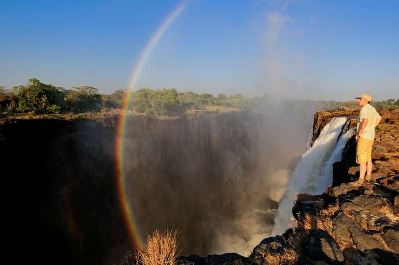 Arc-en-ciel sur les Chutes Victoria - Livingstone - Zambie