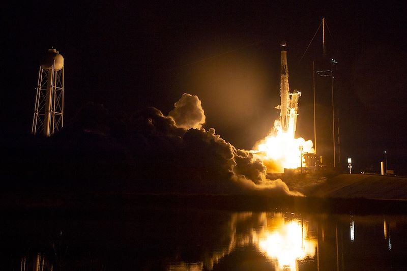 Lancement de SpaceX Crew-3 avec le lanceur Falcon 9 en novembre 2021 - Kennedy Space Center - États-Unis