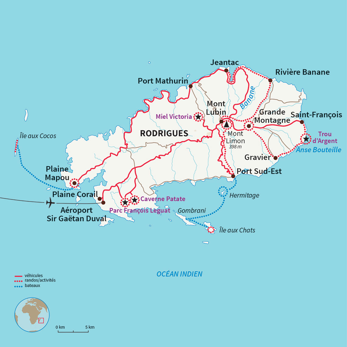 Carte Îles rodrigues : Découverte créole !