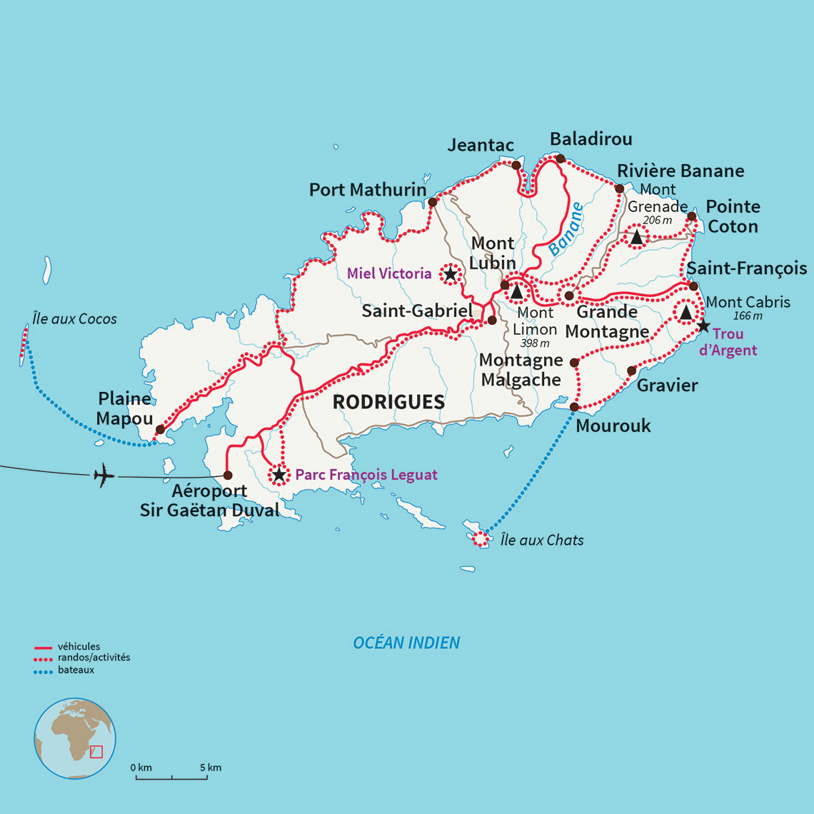 Carte Îles rodrigues : Rando rodriguaise !