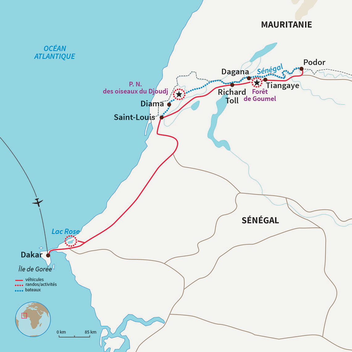 Carte Sénégal : Au fil de l'eau et du temps...