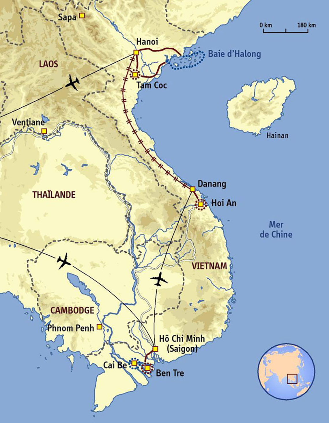 Carte Vietnam : Le Viêtnam en famille, c'est facile !