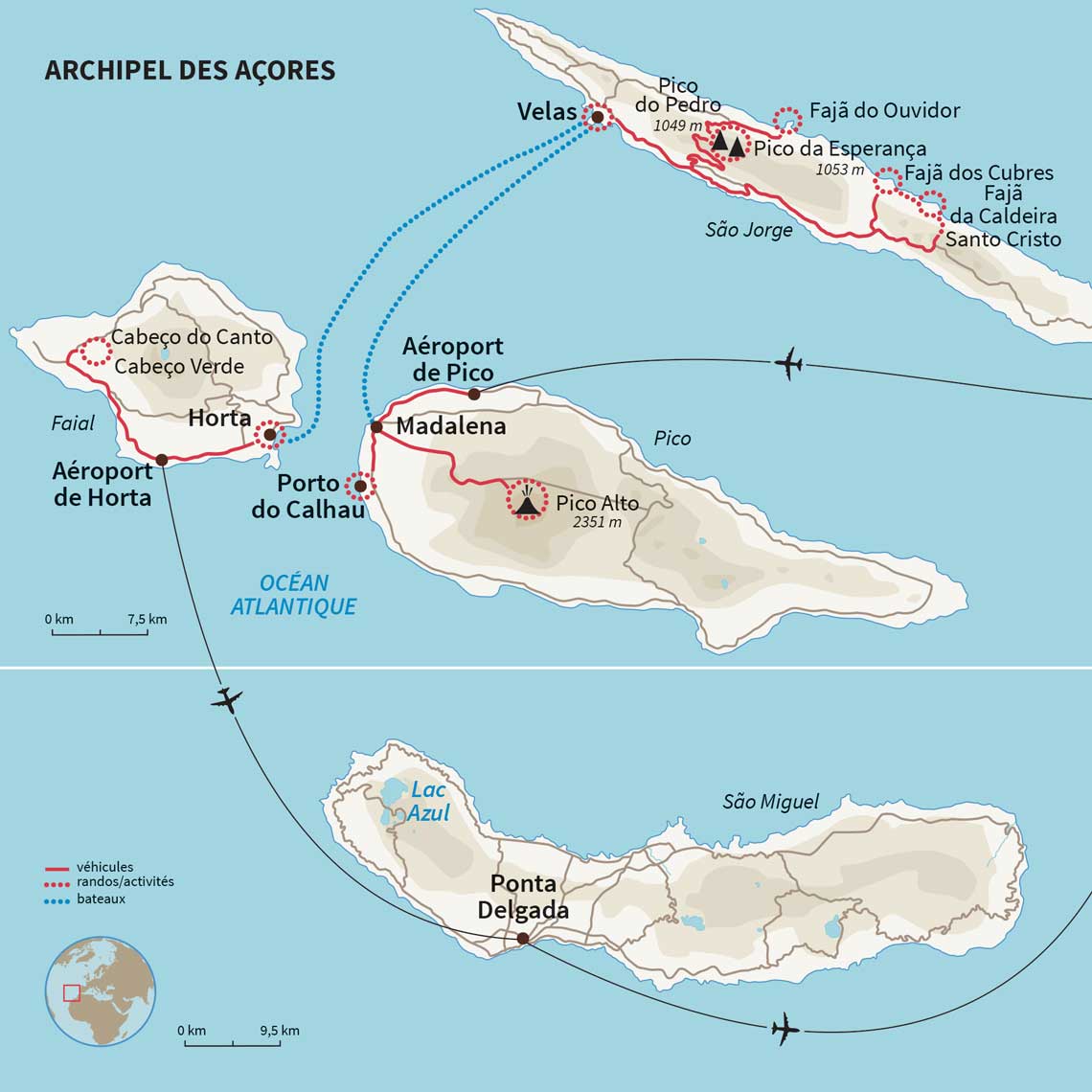 Carte Portugal : Açores, le petit paradis oublié !