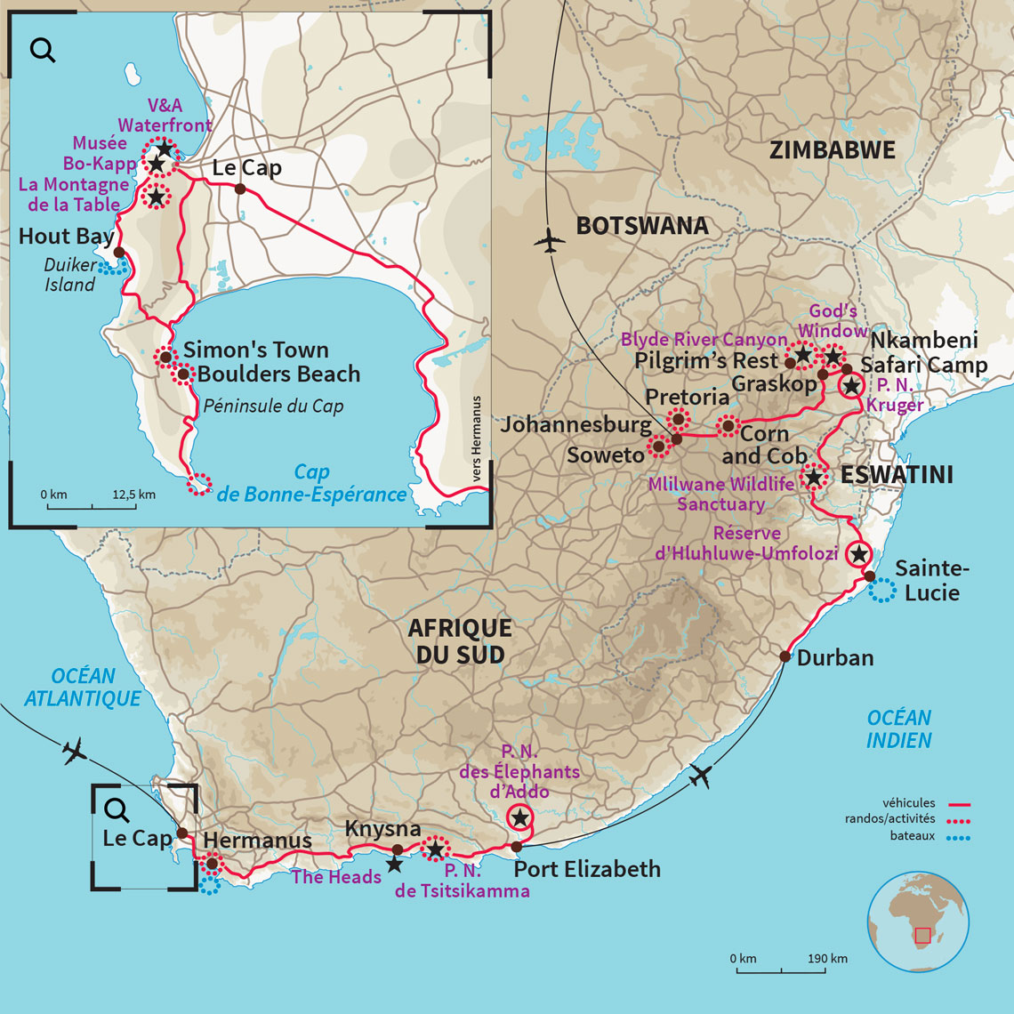 Carte Afrique du Sud : Ma tribu en Afrique du Sud