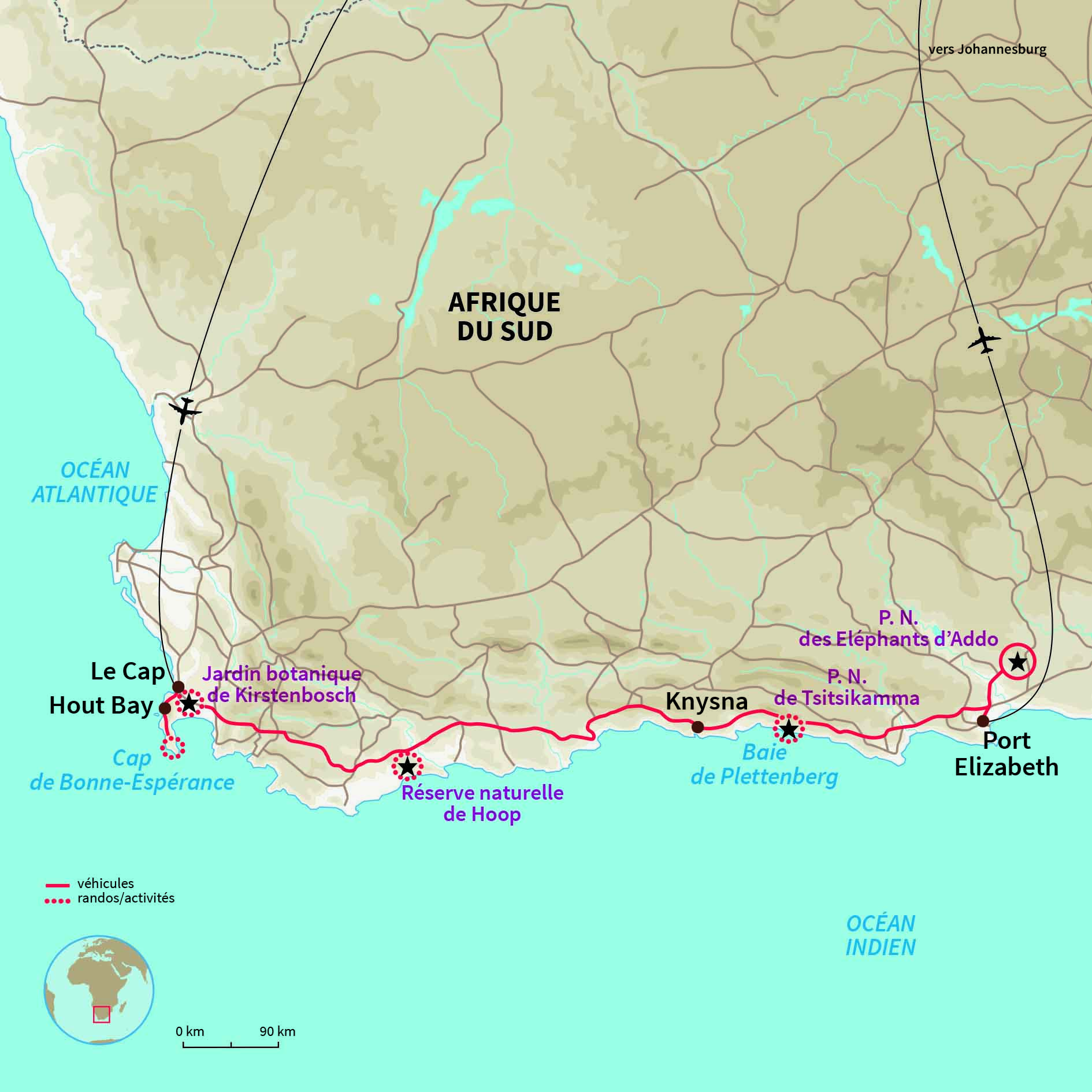 Carte Afrique du sud : Hit The (Garden) Road