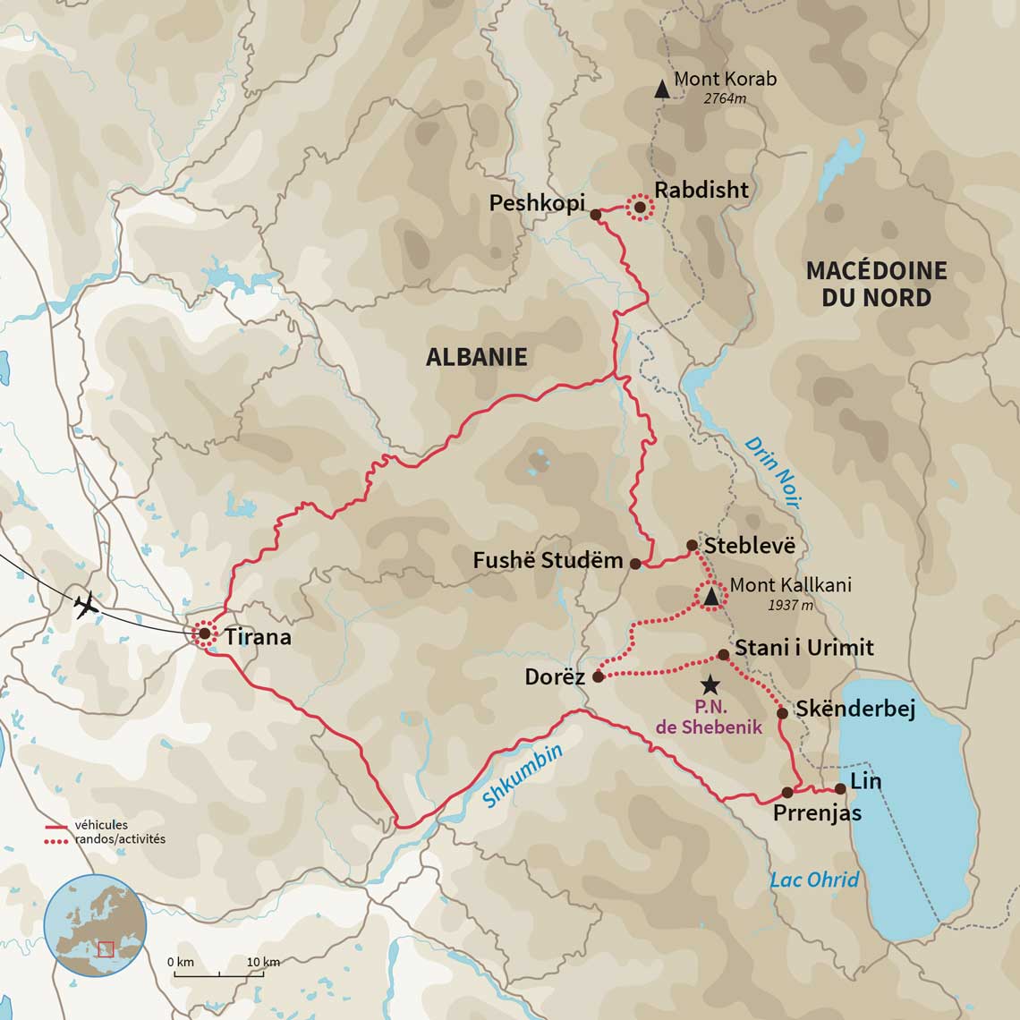 Carte Albanie : Albanie rurale et secrète