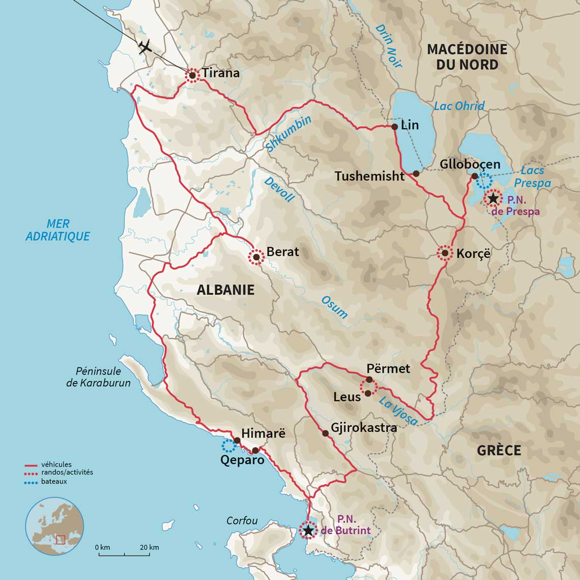 Carte Albanie : Secrets de Macédoine