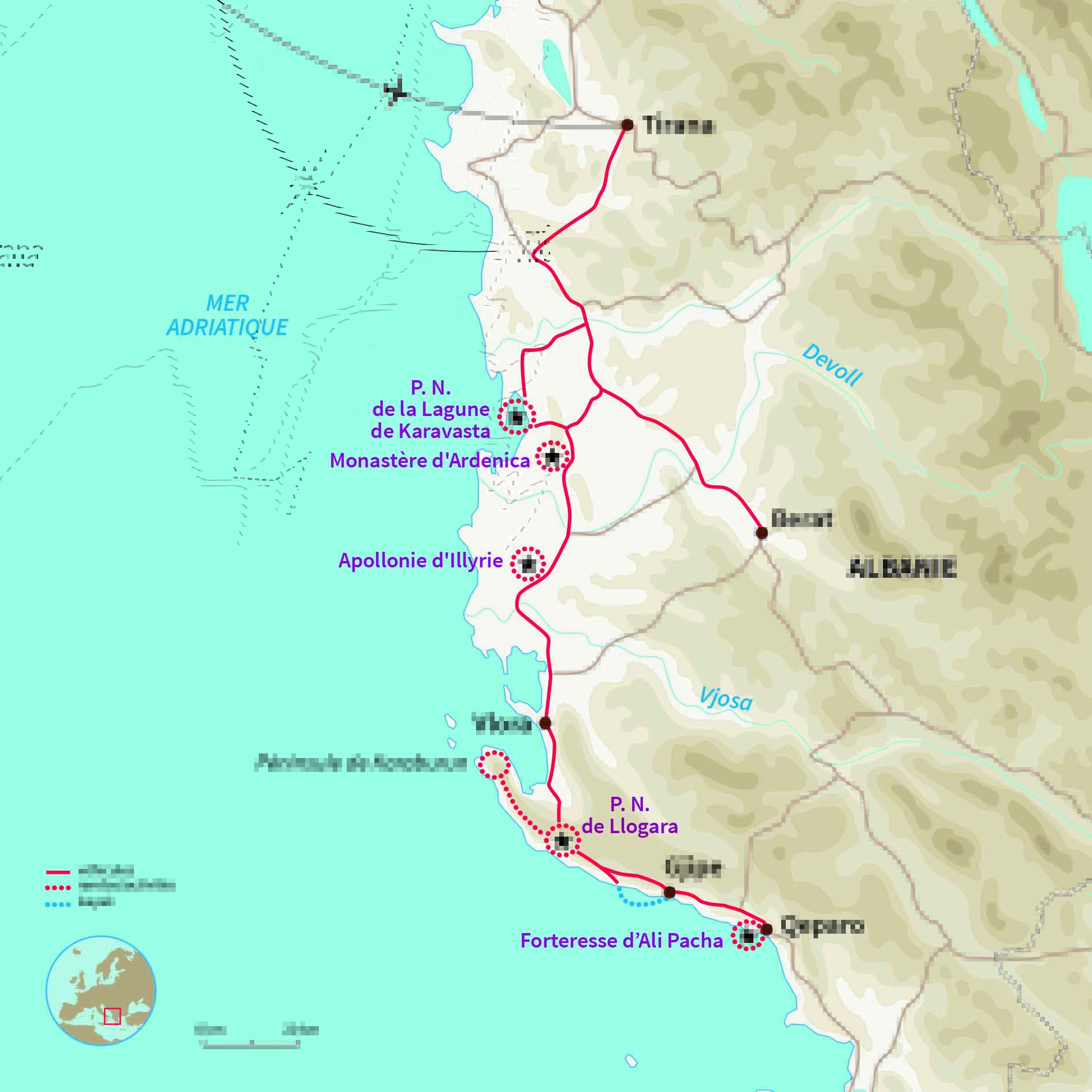 Carte Albanie : Petits pirates de la riviera albanaise !