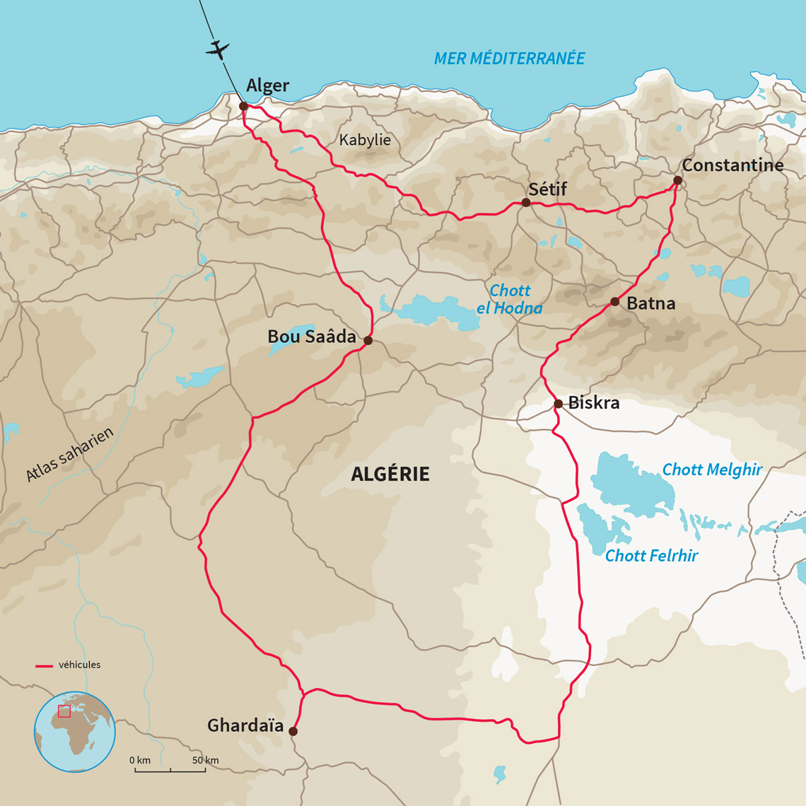Carte Algérie : Aventure berbère