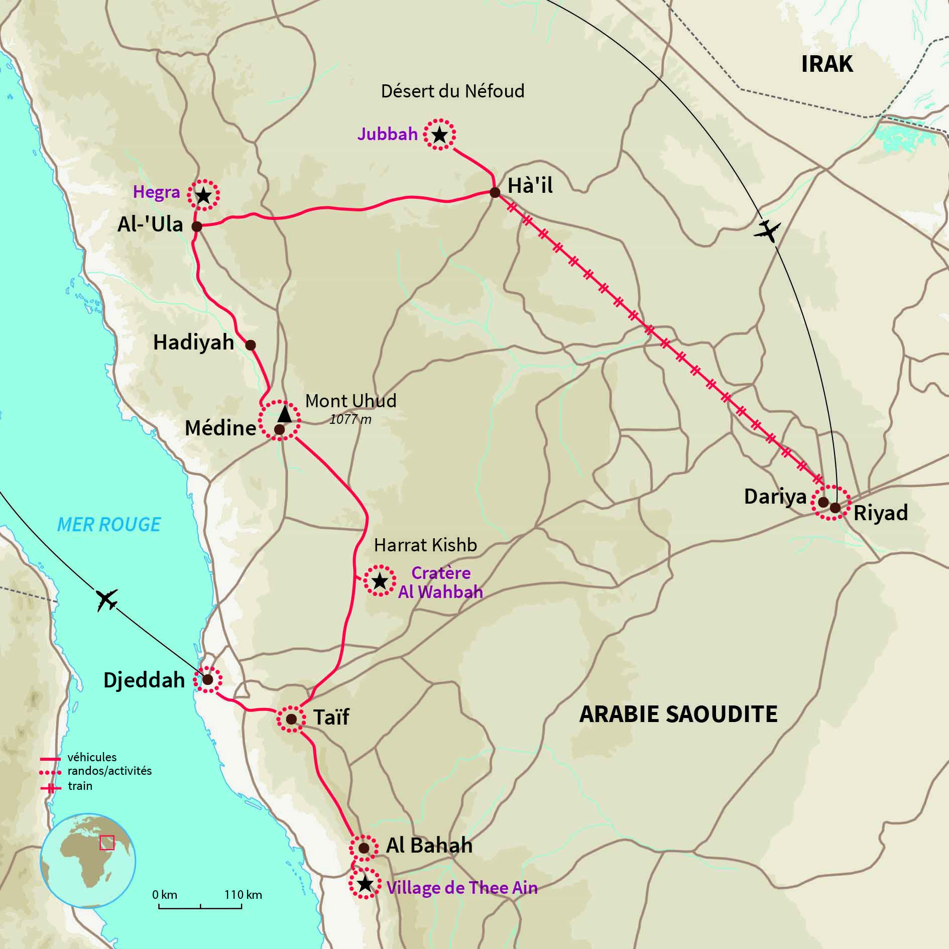 Carte Arabie saoudite : Trésors cachés d'Arabie Saoudite