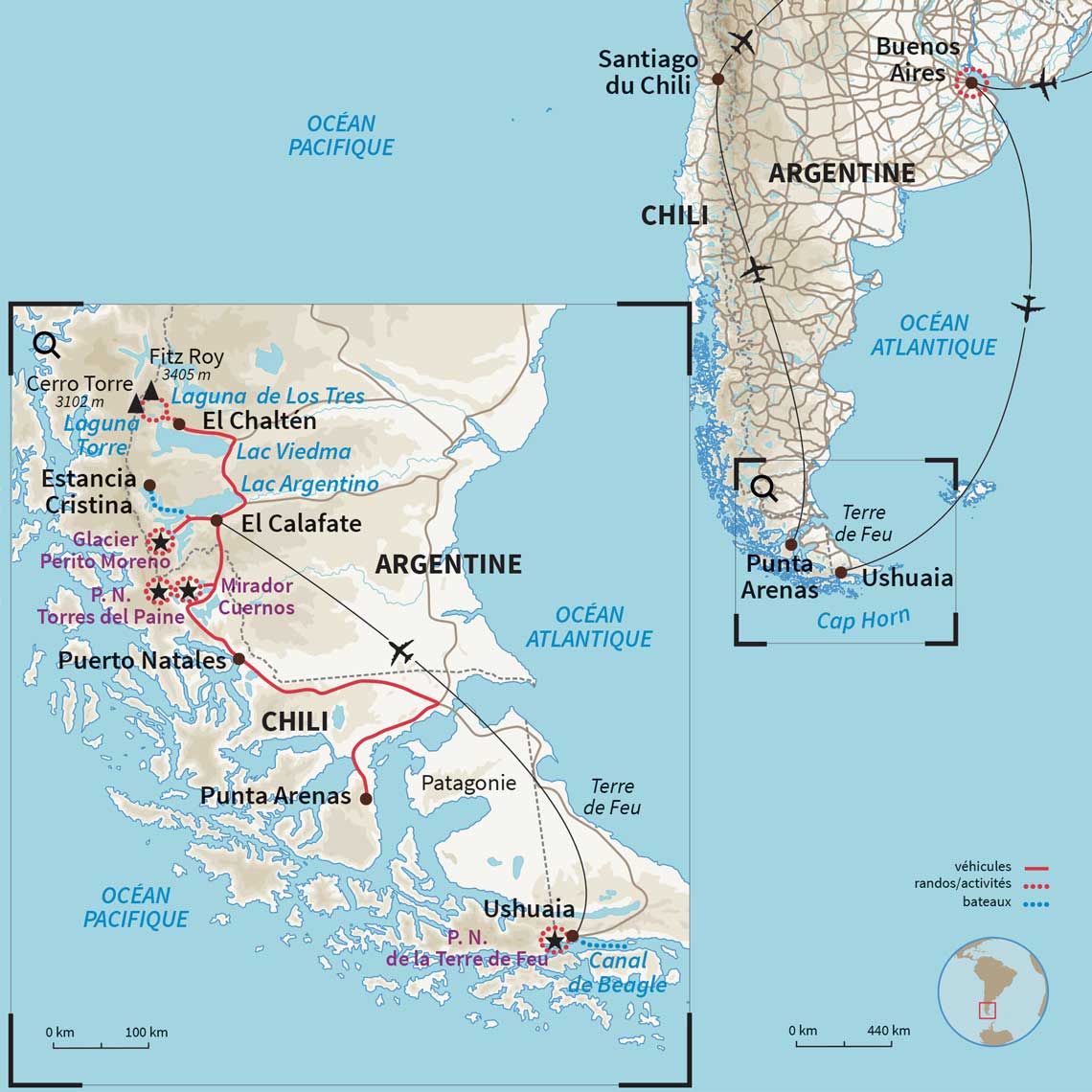 Carte Argentine : La Patagonie sous les étoiles