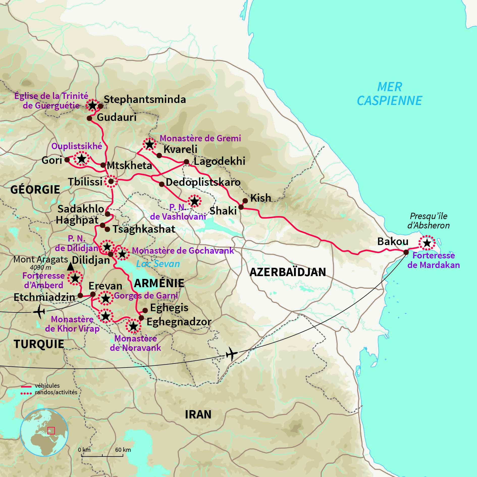 Carte Arménie : Absolut Caucase