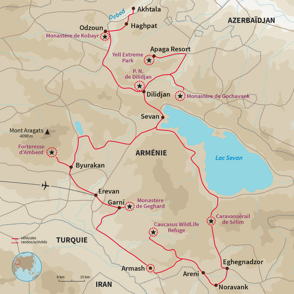 Carte Arménie : Emmenez-moi au pays d'Aznavour