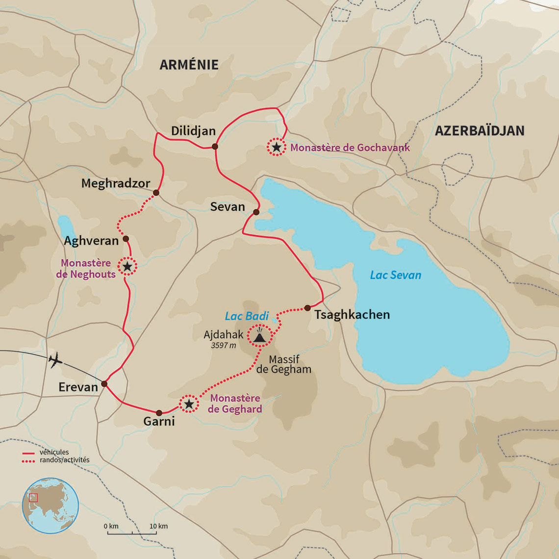 Carte Arménie : Petite Rando aux pieds de l'Ararat