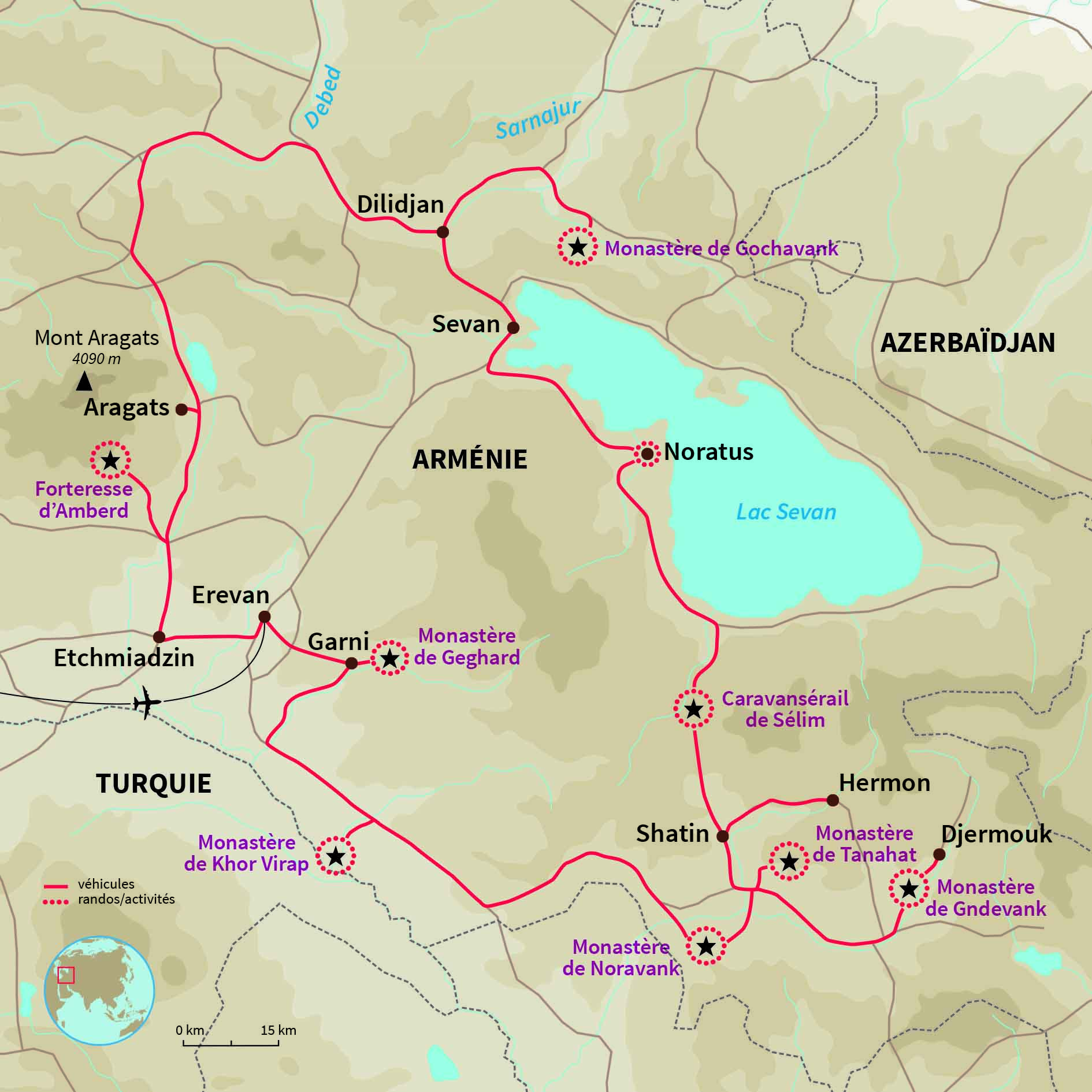 Carte Arménie : En Arménie, causons Caucase...